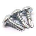 Carbon steel white zincplated Pan framing head self drilling screws